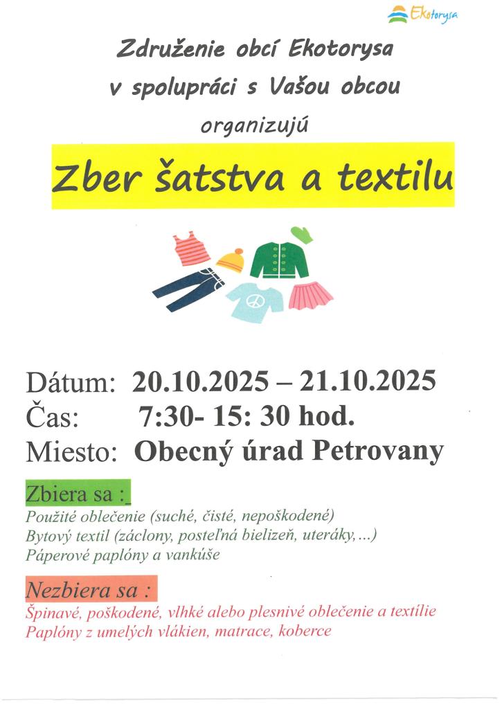 Zber šatstva a textilu