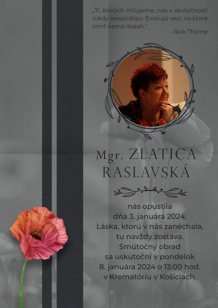 smútočné oznámenie