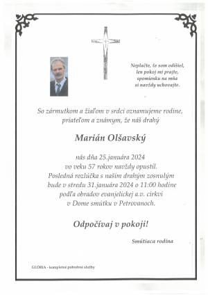 smútočné oznámenie